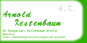 arnold kestenbaum business card
